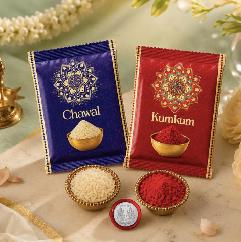 Swastika Designer Rakhi Gift Combo with Magnets & Pooja Essentials | Raksha Bandhan