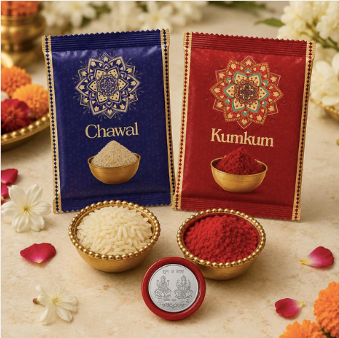 OM Designer Rakhi Gift Combo with Chocolate & Pooja Essentials | Raksha Bandhan