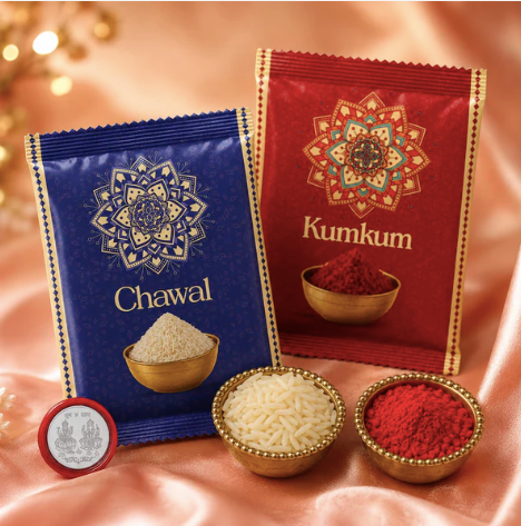 Ganesha Bracelet Rakhi Gift Combo with Shri Ganesh Pooja Thali | Raksha Bandhan