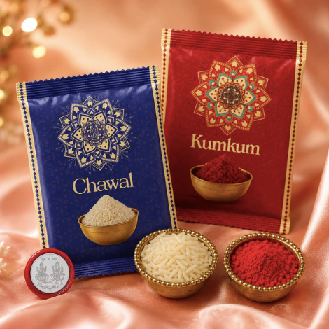 Floral Bracelet Rakhi Gift Combo with Kalash Pooja Thali | Raksha Bandhan