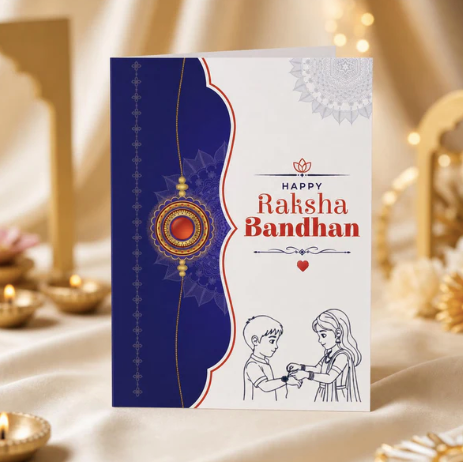 Designer Rakhi Gift Combo with Chocolate & Leaf Design Pooja Thali | Raksha Bandhan