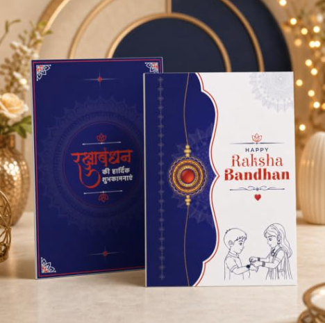 Peacock Rakhi Gift Combo with Choco Cream Biscuit 60g | Raksha Bandhan