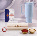 OM Rakhi Gift Combo with Travel Tumbler 1800ml | Raksha Bandhan