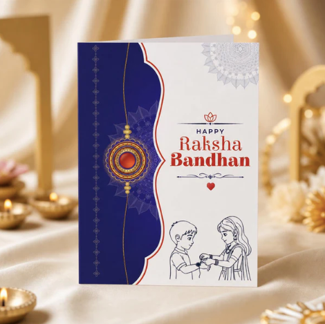 Peacock Rakhi Gift Combo with Leaf Design Pooja Thali | Raksha Bandhan