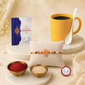 Ganesha Rakhi Gift Combo with Plastic Mug & Spoon | Raksha Bandhan